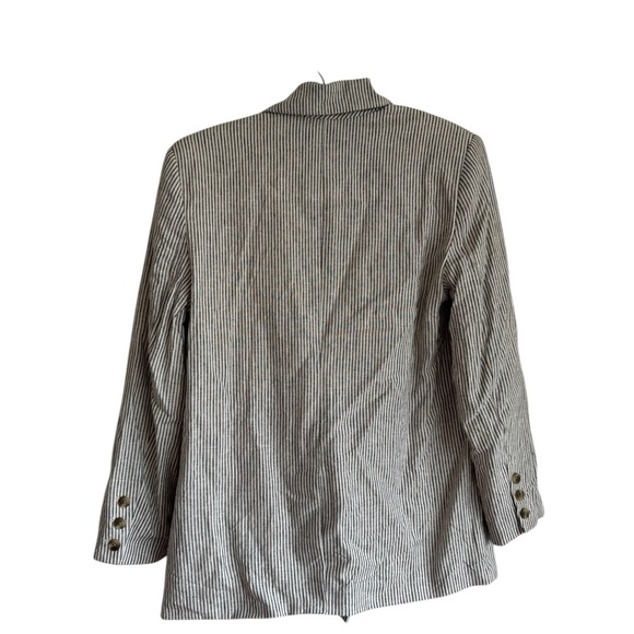 Old Navy Linen Blend Striped Blazer Women’s Size Small - Picture 4 of 10